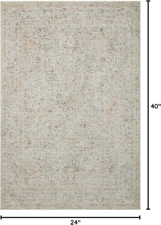 Loloi Amber Lewis Honora Collection HON-05 Bone/Multi 2'-0" x 3'-4" Accent Rug