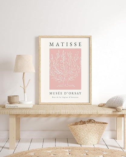 Matisse Art wall Décor Set of 3,Unframed Pink Tree wall art,Truly Quality Canvas Prints for 12x16in,Art poster decoration for kitchen, bathroom,living room,bedroom