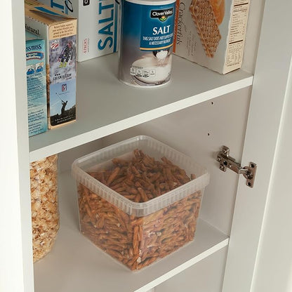 Sauder HomePlus Narrow Pantry Storage Cabinet Slim Single Door with Adjustable Shelves, Kitchen Laundry Bathroom Storage Cabinet, in Soft White