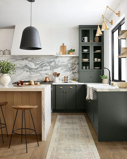 Loloi Angela Rose Aubrey Collection AUB-03 Jade/Natural 8'-3" x 11'-3", .19" Pile Height, Area Rug