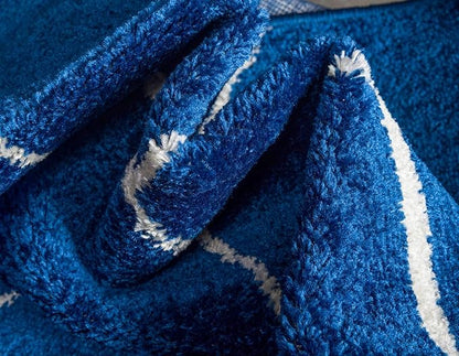 Unique Loom Trellis Frieze Collection Area Rug - Geometric (10' x 14' 1" Rectangle Navy Blue/Ivory)