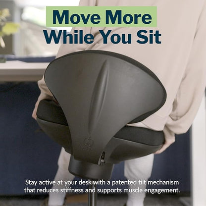 Vari CoreChair – Ergonomic Armless Office Chair for Active Sitting, Core Support & Posture – Adjustable Seat Height & Depth – Compact Task Chair for Home Office Desk – 250 lb Capacity (Black)