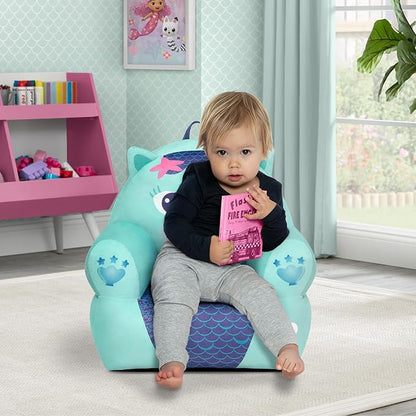 Delta Children - Gabby's Dollhouse Cozee Buddy Kids Chair, Blue