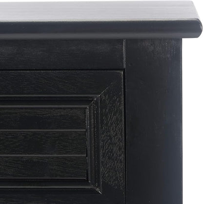 SAFAVIEH Home Collection Tate Black 2-Drawer Bottom Shelf Console Table CNS5720B