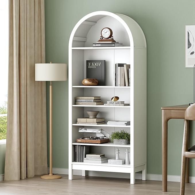 Shoe Cabinet, 70" Tall Arched Shoe Rack with 3 Adjustable Shelves, 7-Tier Large Freestanding Shoe Storage Organizer for Entryway, Closet, Hallway, Living Room