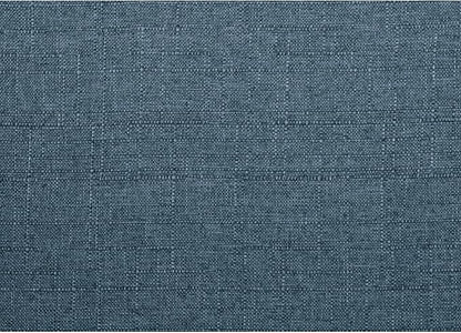 Lexicon Mid Century Modern Accent Chair with Solid Wood Frame in Walnut Finish, Upholstered Living Room Lounge Arm Chair, Thick and Comfy Innerspring Seat Cushion, Linen-Look Fabric, Blue