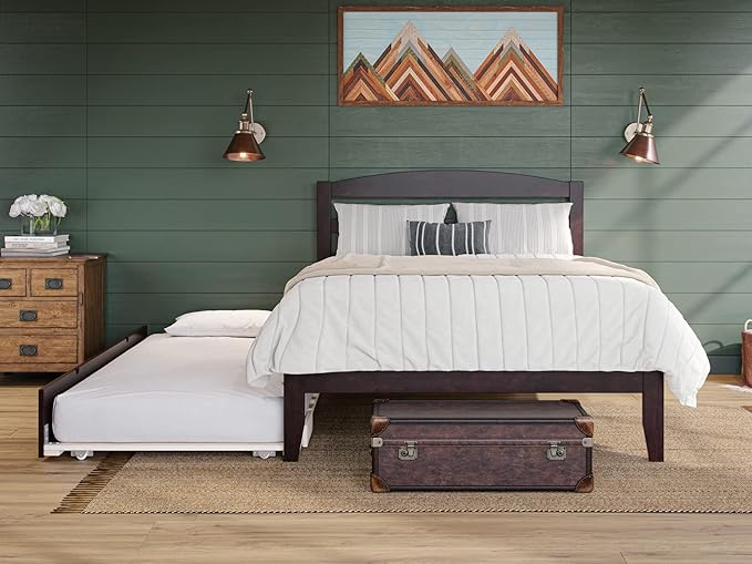 AFI, Warren Full Platform Bed with Twin Trundle, Espresso