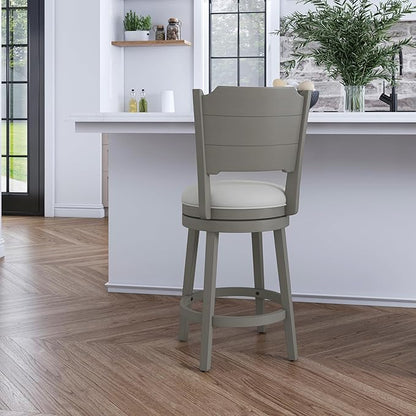 Hillsdale Clarion Swivel Counter Height Stool, Distressed Gray