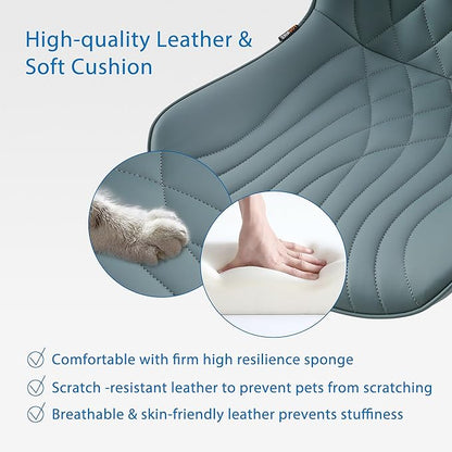 YOUNIKE Office Chair Armless Desk Chair with Wheels, Home Office Computer Task Chair, Modern Faux Leather Upholstered Vanity Chair, Adjustable Swivel Rolling Office Chairs, Greyishgreen