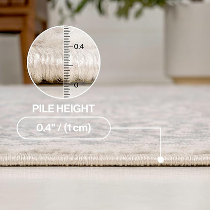 JONATHAN Y Vintage Medallion Indoor Area Rug Cream 3X5, Modern Boho for Living Room, Bedroom, Kitchen, Office, Easy-Cleaning, High Traffic, Pet-Friendly, Non-Shedding MDP100C-3