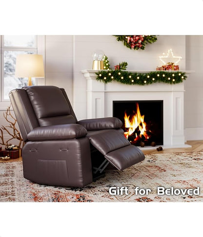 GarveeHome Oversized Wide Power Lift Recliner Chair - Heat and Massage, PU Leather, Adjustable Back and Legs, Electric Lift Chair Designed for The Elderly and People with Mobility impaired