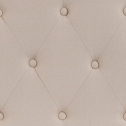 BizChair Tufted Upholstered King Size Headboard in Beige Fabric