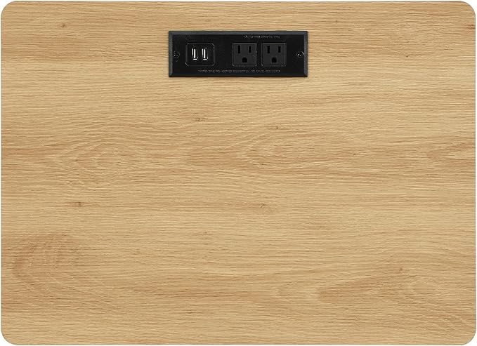 Christopher Knight Home Kyla Set of 2 Nightstand with Charging Station, Wooden Bedside Table/End Table with Outlet & USB Port for Bedroom/Living Room, Multipurpose Storage Cabinet with Drawer, Natural
