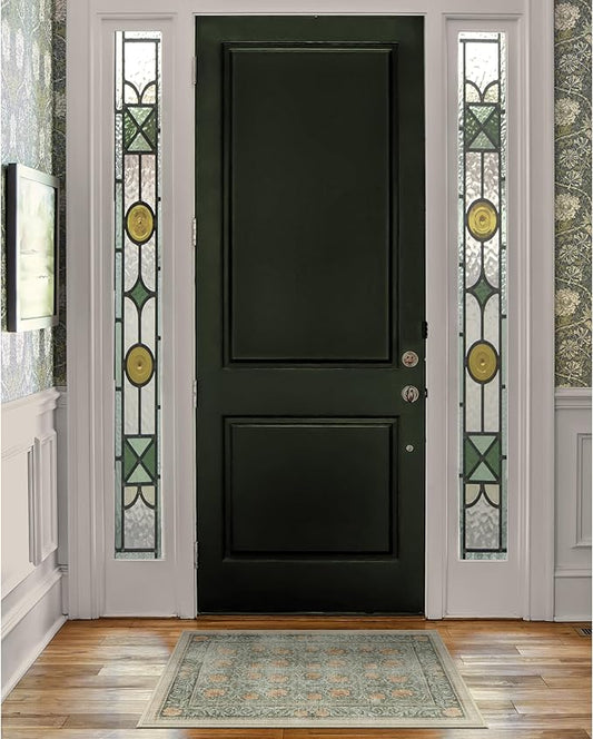 RUGGABLE x Morris & Co Machine Washable Area Rug – Pimpernel Vintage Green 2x3, Stain-Resistant, Non-Slip – Small Rugs for Living Room, Bedroom, Hallway, Entryway & Bathroom–with Cushioned Pad