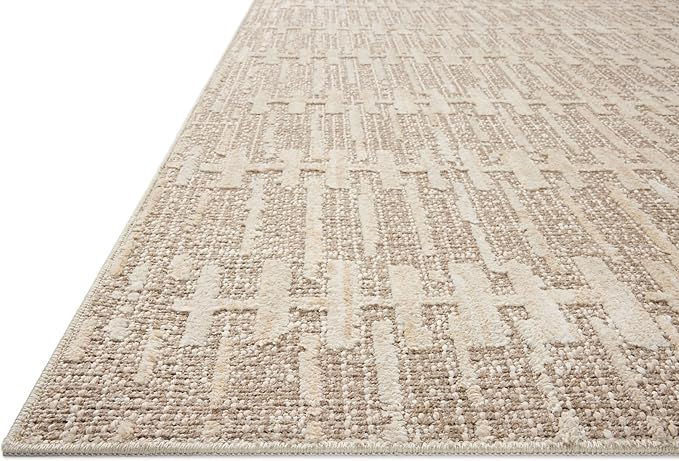 Loloi Amber Lewis Bexley Collection BEX-02 Taupe/Natural 9' x 13' Area Rug Neutral, Textured, Living, Bedroom, Dining, Carpet