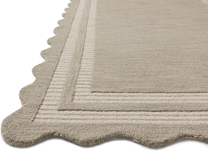 Loloi Chris Loves Julia Scottie Collection SCO-01 Fog/Ivory 2'-6" x 7'-6", .87" Pile Height, Runner Rug