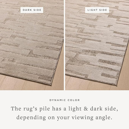 Loloi Amber Lewis Monty Collection MOT-04 Taupe/Beige 4'-0" x 6'-0", .50" Pile Height, Accent Rug