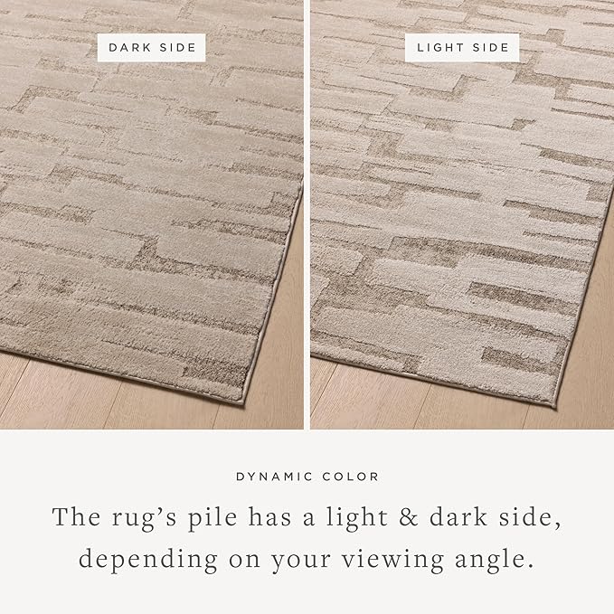Loloi Amber Lewis Monty Collection MOT-04 Taupe/Beige 9'-2" x 13', .50" Pile Height, Area Rug