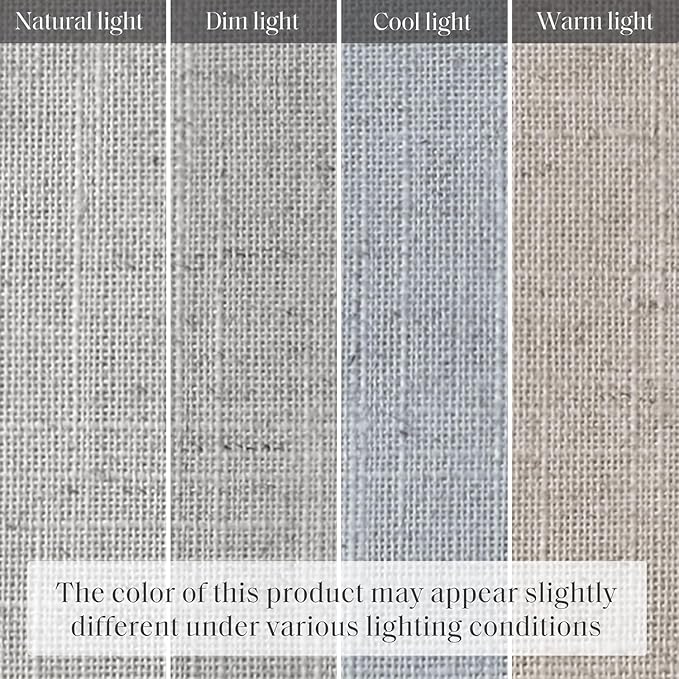 Madison Park Kyler Cordless Roman Shades - Single Panel, Lightweight Linen Blend Fabric, Natural Design, Easy Installation, Light Filtering Window Blind, Bedroom, Living Room Decor 27" W x 64" H Grey