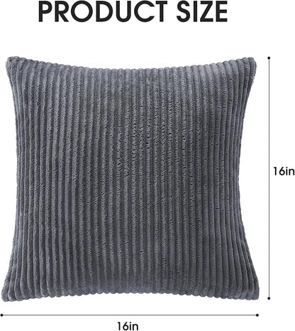 KINGYES Small Pillows Set of 2 for Sofa, Cloud Couch Small Cushions for Indoor Furniture, Gray
