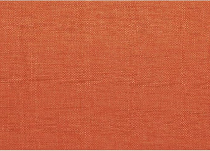 Lexicon Mid Century Modern Accent Chair with Solid Wood Frame in Walnut Finish, Upholstered Living Room Lounge Arm Chair, Thick and Comfy Innerspring Seat Cushion, Linen-Look Fabric, Orange