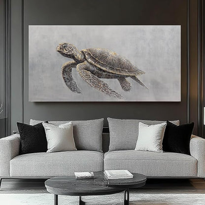 SDYA Minimalist Art Wall Decor Animal Decorative Pictures Black and Brown Art for Walls 24"x48" Artwork for Bedroom Dining Room Decor