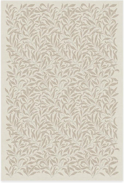 RUGGABLE x Morris & Co Machine Washable Area Rug – Pure Willow Boughs Natural 6x9, Stain-Resistant, Non-Slip – Medium Rugs for Living Room, Bedroom, Hallway, Entryway & Office–with Cushioned Pad