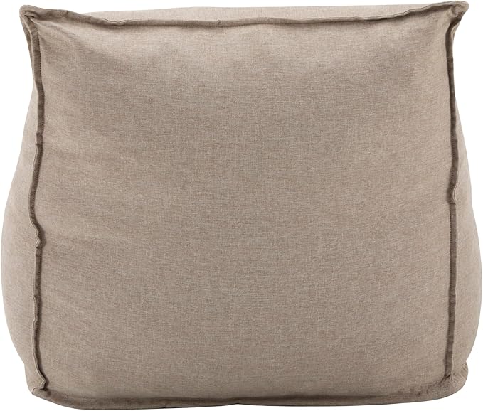 Christopher Knight Home Venny 48" L Outdoor Bean Bag Chair, Fabric Bean Bag Chair for Adults and Kids, Indoor/Outdoor Sun Lounger, Patio Lounge Chair, Comfy Outdoor Reading Chair, Dark Beige
