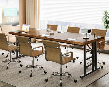 Coleshome 78 Inch Executive Desk with USB Ports, Large Computer Desk with Extra Thick, Long Mordern Office Desk, Workstation Business Furniture for Home Office, Vintage