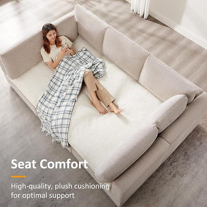 VANOMi Modular Sectional Sofa, Convertible Sofa Couch Modular Sofa with Ottoman, Sectional Sofas for Living Room Small Apartments