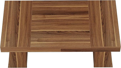 Tribesigns 55" Executive Desk, Wooden Office Desk with Double Pedestal, Modern Simple Computer Writing Table for Home Office, Medium Brown
