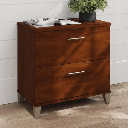 Bush Furniture 2 Drawer Lateral File Cabinet, Letter and Legal-Size Document Storage for Home or Professional Office, Somerset Collection, Hansen Cherry