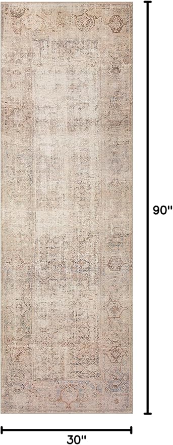 Loloi Amber Lewis Georgie Collection GER-02 Ocean/Sand 2'-6" x 7'-6", .19" Pile Height, Runner Rug