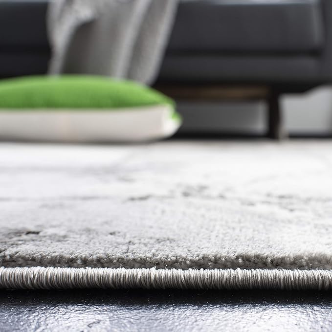 SAFAVIEH Craft Collection Area Rug - 9' x 12', Grey & Silver, Modern Abstract Design, Non-Shedding & Easy Care, Ideal for High Traffic Areas in Living Room, Bedroom (CFT877G)