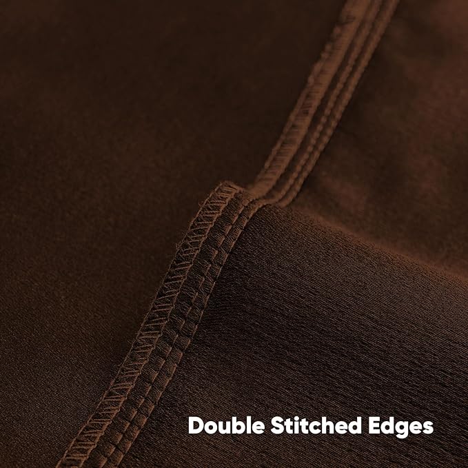 FUTEI Rust Chenille Decorative Throw Pillow Covers 20x20 Inch Set of 2,Soft Cozy Faux Linen Textured Cushion Case,Farmhouse Home Decor for Couch Living Room
