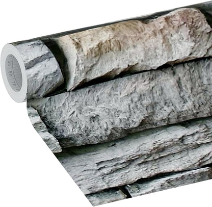 EasyLiner Peel & Stick Decor Removable Peel and Stick Wallpaper - Self Adhesive Decorative Shelf Paper for Cabinets, Walls, Resurfacing Projects - Adhesive Shelf Liner - 20in x 18ft - Stone
