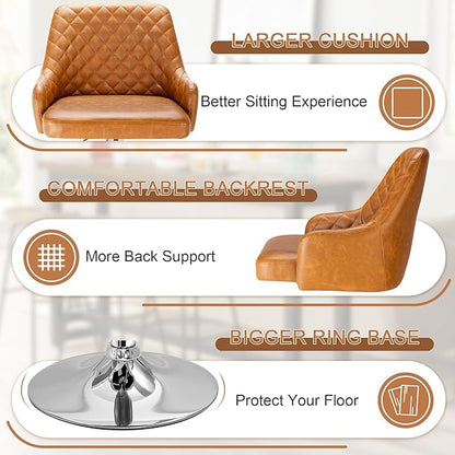 Adjustable Bar Stools Set of 2, Bar Height Stools for Kitchen Counter,Brown