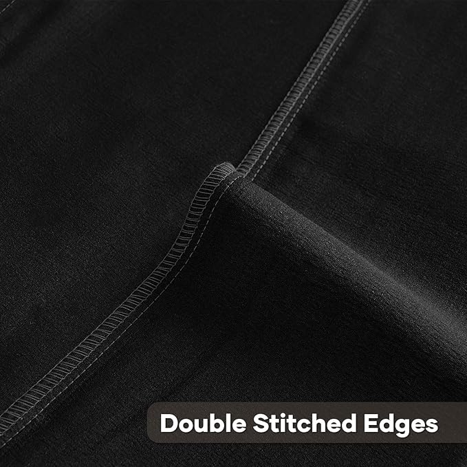 FUTEI Black Decorative Throw Pillow Covers 24x24 Inch Set of 2,Soft Cozy Wheat Ear Striped Patterns European Cushion Cases,Modern Home Decor for Couch Bed Living Room