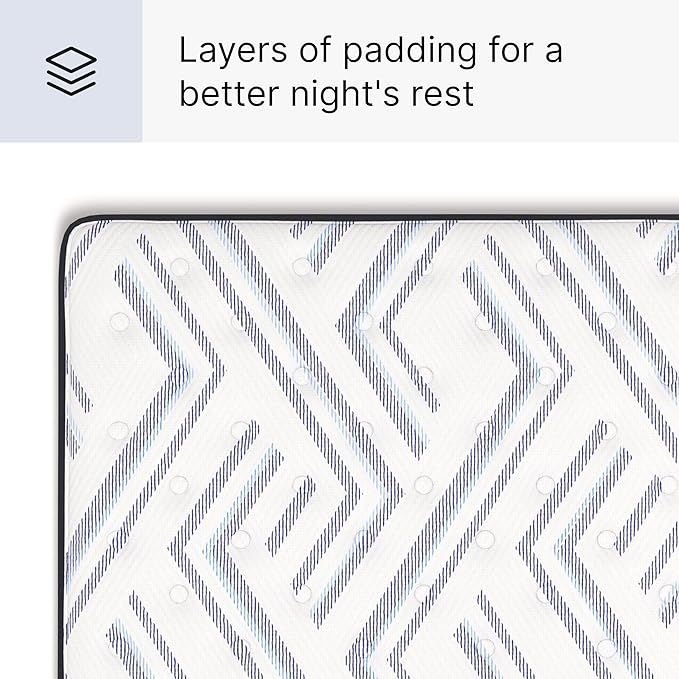 Signature Design by Ashley Queen Size Stack 12 Inch Hybrid Medium Plush Cooling Gel Infused Memory Foam Mattress for Pressure Relief, Fiberglass Free, Mattress in A Box