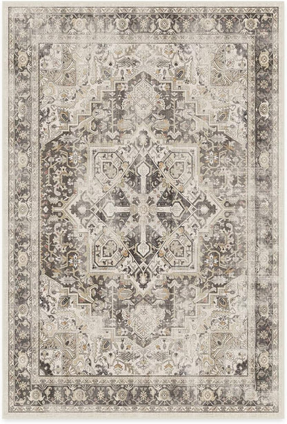 RUGGABLE Washable Vintage Area Rug – Kamran Hazel 6x9, Stain-Resistant, Non-Slip – Medium Machine Washable Rugs for Living Room, Bedroom, Hallway, Entryway & Office–with Cushioned Pad