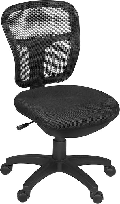Niche Regency Armless Harrison Mesh Back Swivel Task Office Chair- Black