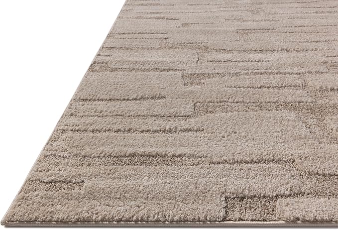 Loloi Amber Lewis Monty Collection MOT-04 Taupe/Beige 5'-3" x 7'-6", .50" Pile Height, Accent Rug