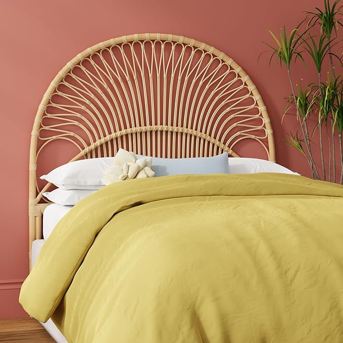 KOUBOO Rattan Loop Headboard, California King, Natural