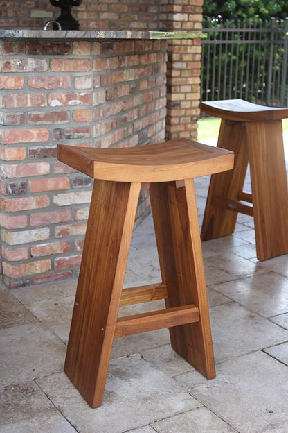 AquaTeak The Original 30" Tall Asia Teak Bar Stool