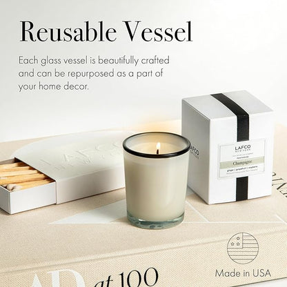 LAFCO New York Votive Candle, Champagne - 1.9 oz - 20-Hour Burn Time - Reusable Glass Vessel - Made in The USA