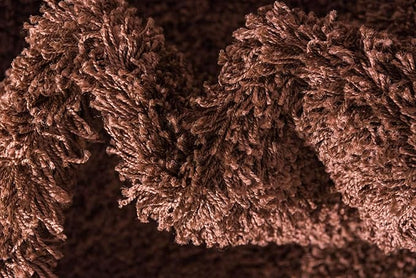 Unique Loom Solid Shag Collection Area Rug (5' 3" x 8' Rectangle, Chocolate Brown)
