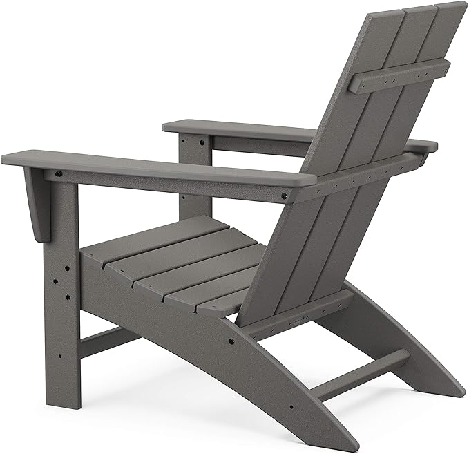 POLYWOOD AD420SR Modern Adirondack Chair, Sunset Red, Durable High Density Polyethylene Construction, Easy Assembly, Waterproof, Comfortable Contoured Seat