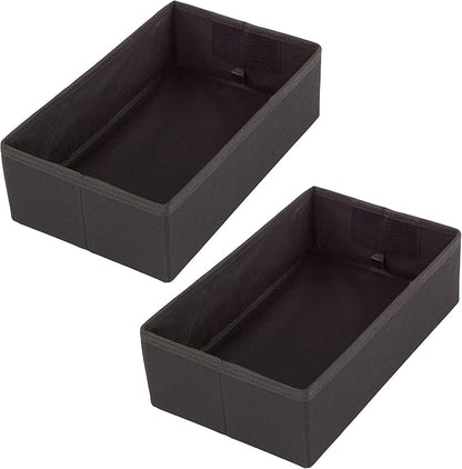Lavish Home Ottoman Set of 2 - Ottoman Foot Rest, Linen Chest, or Storage Bench Set - 30in Ottomans for Living Room, Bedroom, Dorm Storage (Dark Gray)