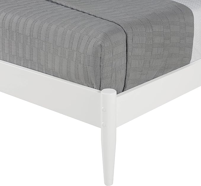 Camaflexi Mid-Century Panel Bed - Twin Size - White
