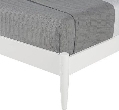 Camaflexi Mid-Century Panel Bed - Twin Size - White